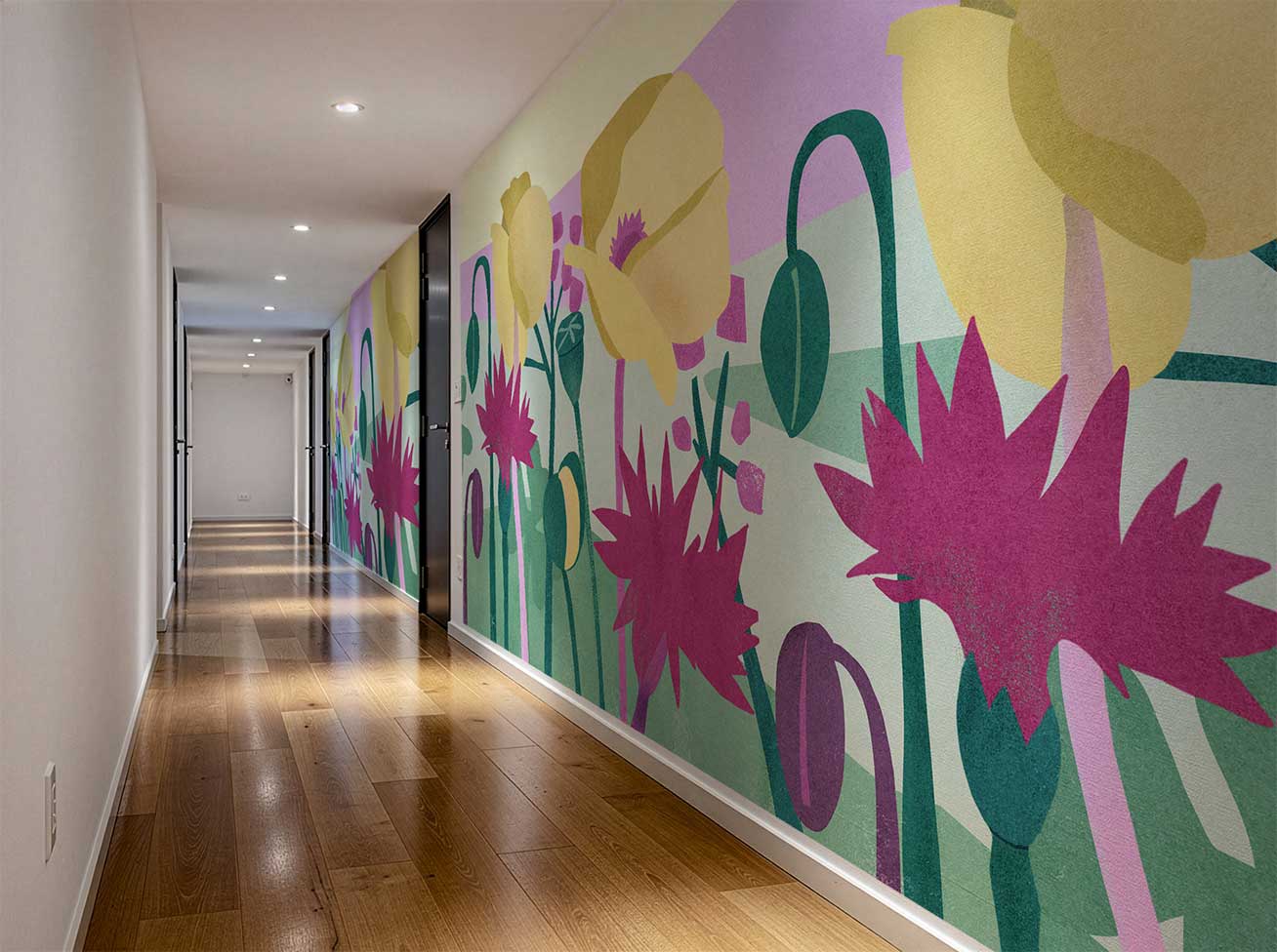 mural illustration by Sylwia Kubus